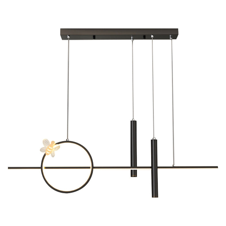 Acrylic Linear Island Light Contemporary Simplicity Lighting Fixtures for Dining Room