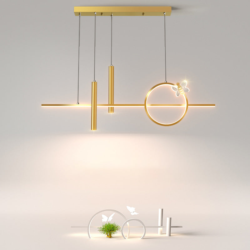 Acrylic Linear Island Light Contemporary Simplicity Lighting Fixtures for Dining Room