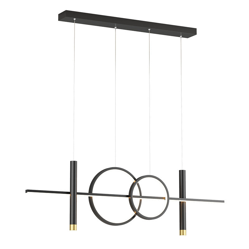 Acrylic Linear Island Light Contemporary Simplicity Hanging Lighting Fixtures for Restaurant