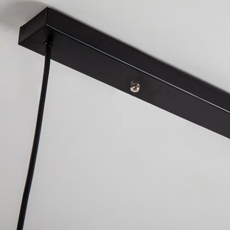 Luminaires d'éclairage d'île métallique à île en cage industrielle en noir