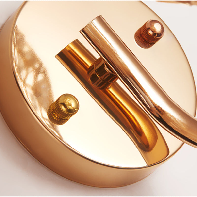 Éclairage mural rond de style minimaliste Éclairage Crystal Cloudroom Glasce Lightture in Gold