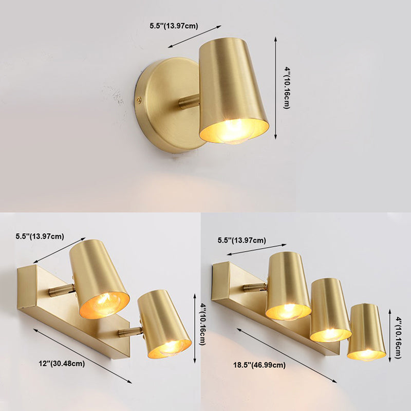 Lampade a sconde Golden Postmodern Lampada a parete multipla per soggiorno camera da letto