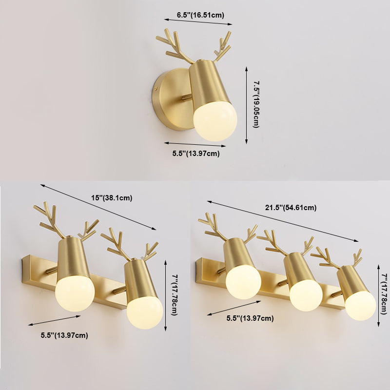 Lampade a sconde Golden Postmodern Lampada a parete multipla per soggiorno camera da letto