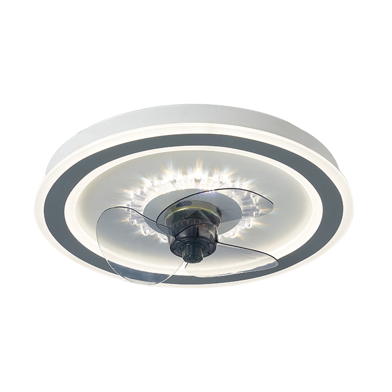 Ultradünne Deckenlüfterbeleuchtung Modernismus Acryl Schlafzimmer LED SEMI BUSH LIGHTURE IN Weiß