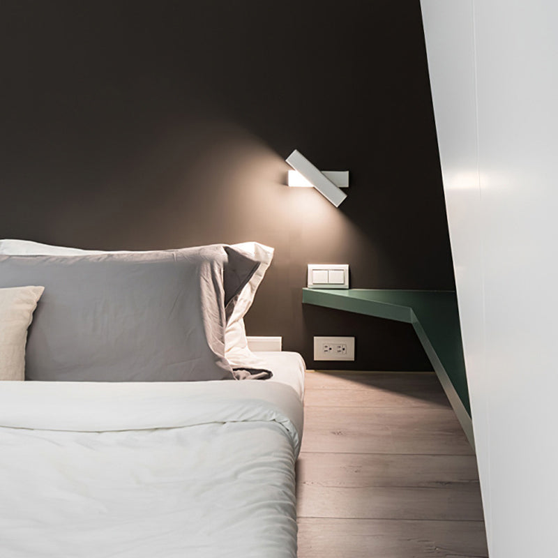 Lámpara de pared geométrica de hierro lacado de pared LED moderno de moda con sombra acrílica