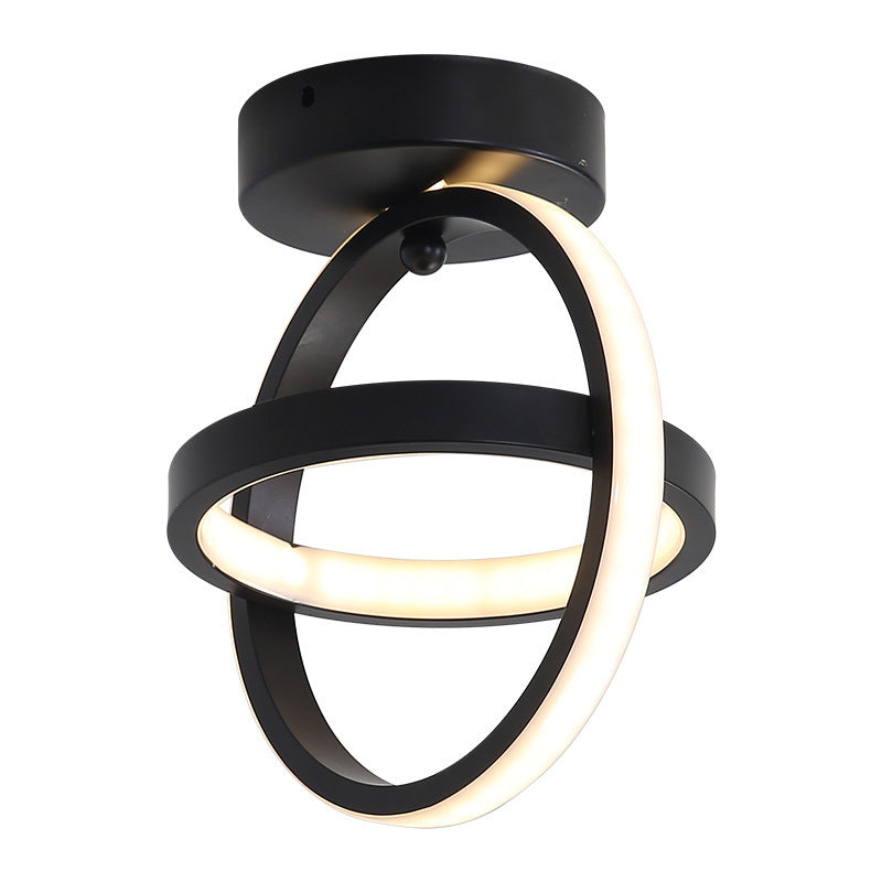 Geometric Shade 2-Lights Modern Style Flush Mount Ceiling Lighting Fixture