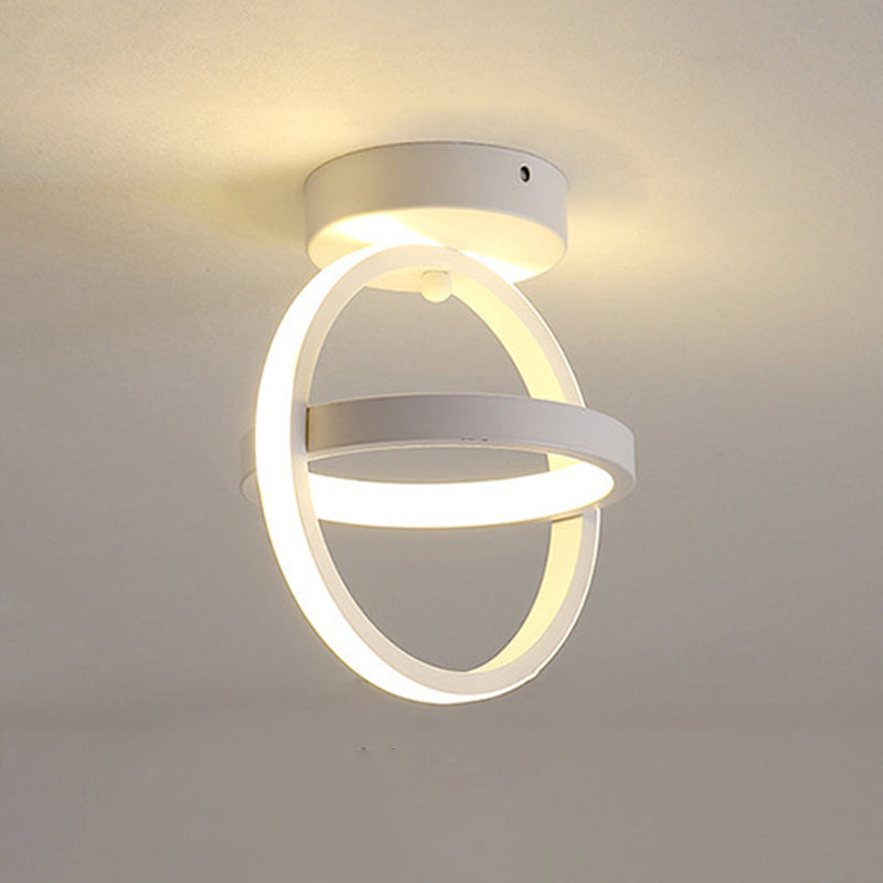 Geometric Shade 2-Lights Modern Style Flush Mount Ceiling Lighting Fixture