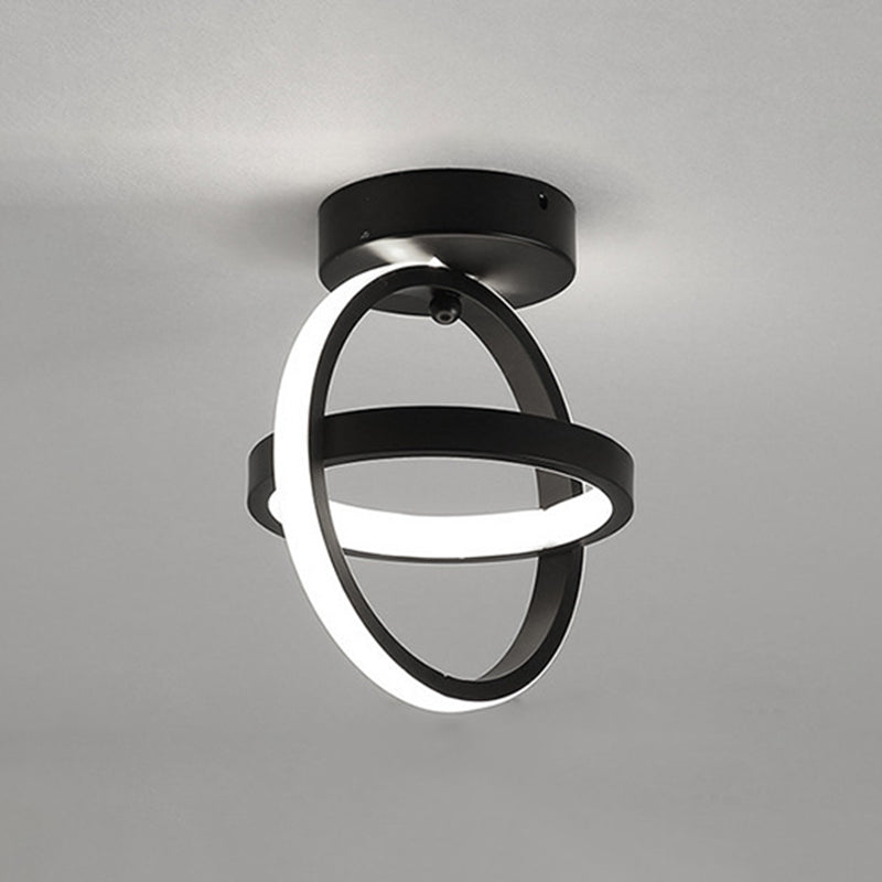 Geometric Shade 2-Lights Modern Style Flush Mount Ceiling Lighting Fixture