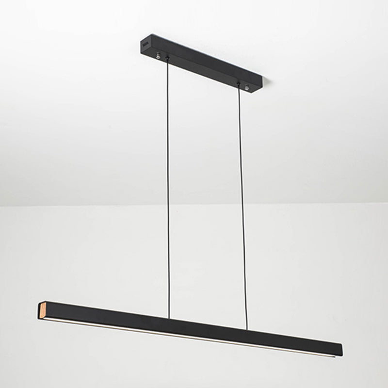 Minimalism Contemporary Style Island Chandelier Light Linear LED Island Light for Dining Room