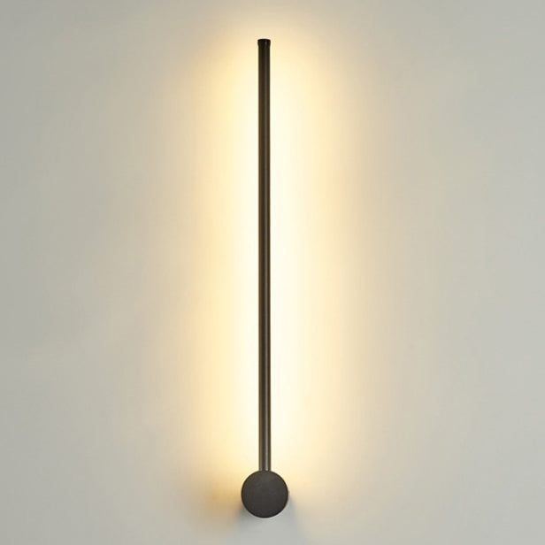 Modern Concise LED Wall Sconce Wrought Iron Linear Wall Lamp with Acrylic Shade