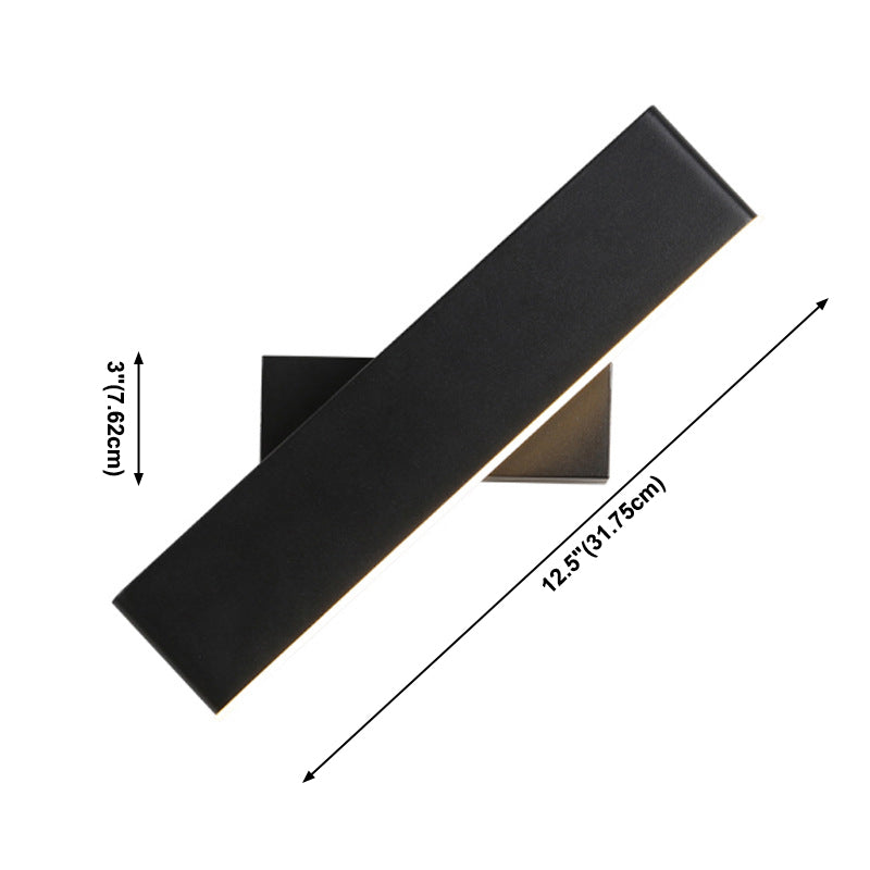 Lampe murale à LED à la mode moderne laquée en aluminium rotatif en aluminium Lumière murale avec une teinte acrylique