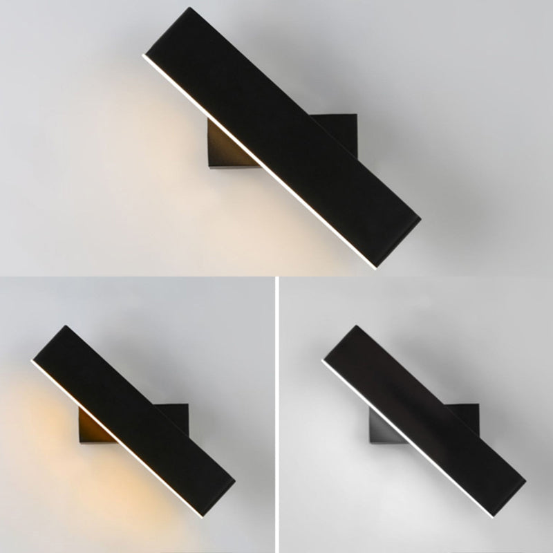 Lampe murale à LED à la mode moderne laquée en aluminium rotatif en aluminium Lumière murale avec une teinte acrylique