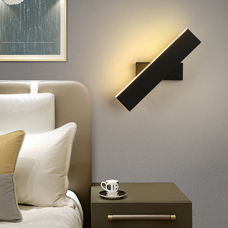 Lampe murale à LED à la mode moderne laquée en aluminium rotatif en aluminium Lumière murale avec une teinte acrylique