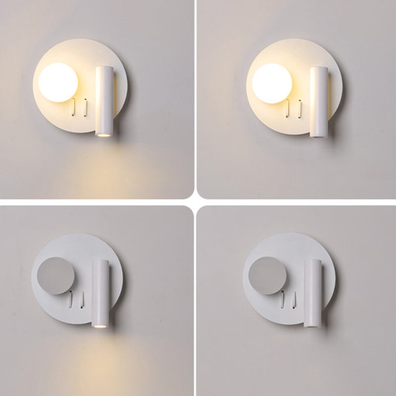Lampe murale à LED blanche en acrylique dans la lumière murale de lecture en aluminium de style créatif moderne pour chambre à coucher