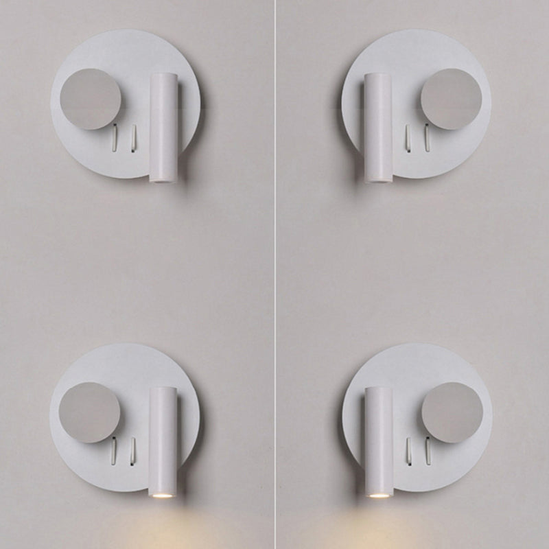 Lampe murale à LED blanche en acrylique dans la lumière murale de lecture en aluminium de style créatif moderne pour chambre à coucher