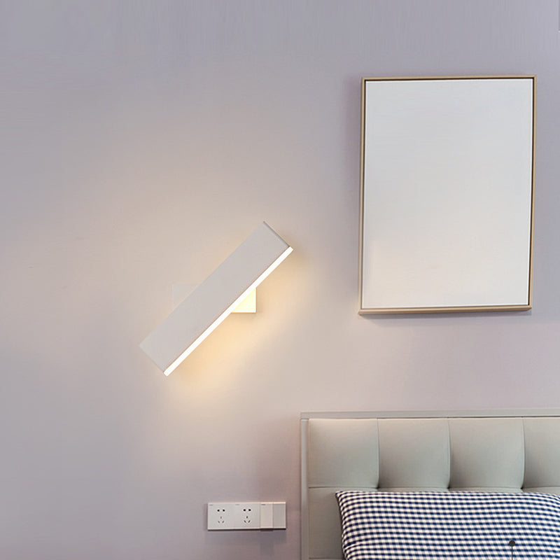 Acryl rechteckige LED -Wandlampe in moderner Einfachheit Aluminium Rotatable Wandleuchte für Schlafzimmer