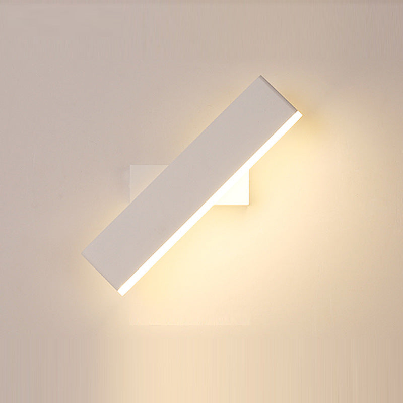 Acrylic Rectangular LED Wall Lamp in Modern Simplicity Aluminium Rotatable Wall Light for Bedroom