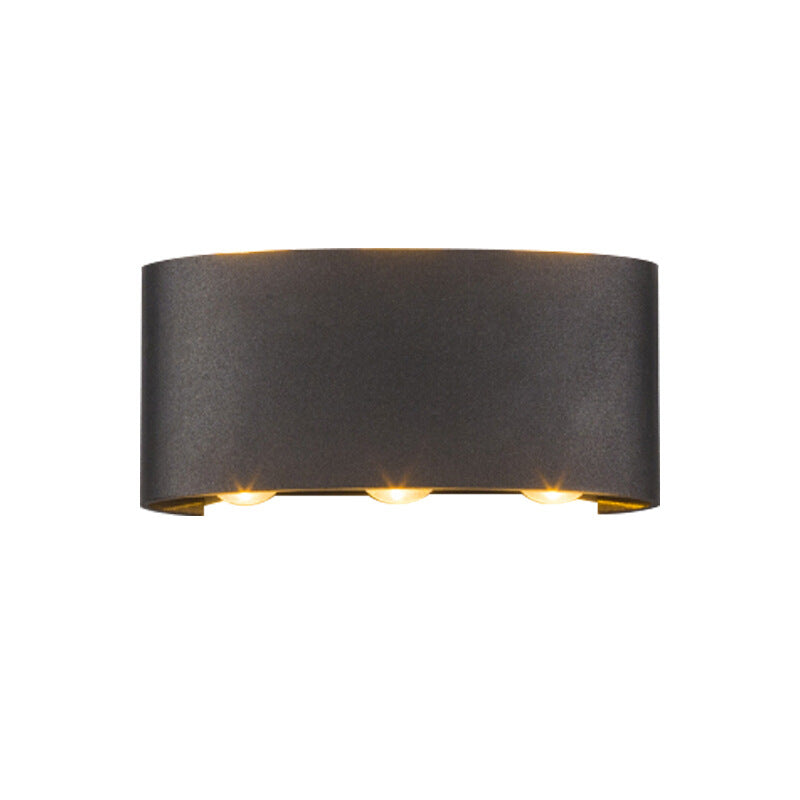 Square Shade Wall Lighting Modern Style Metal Multi Lights Sconce Lamp in Black