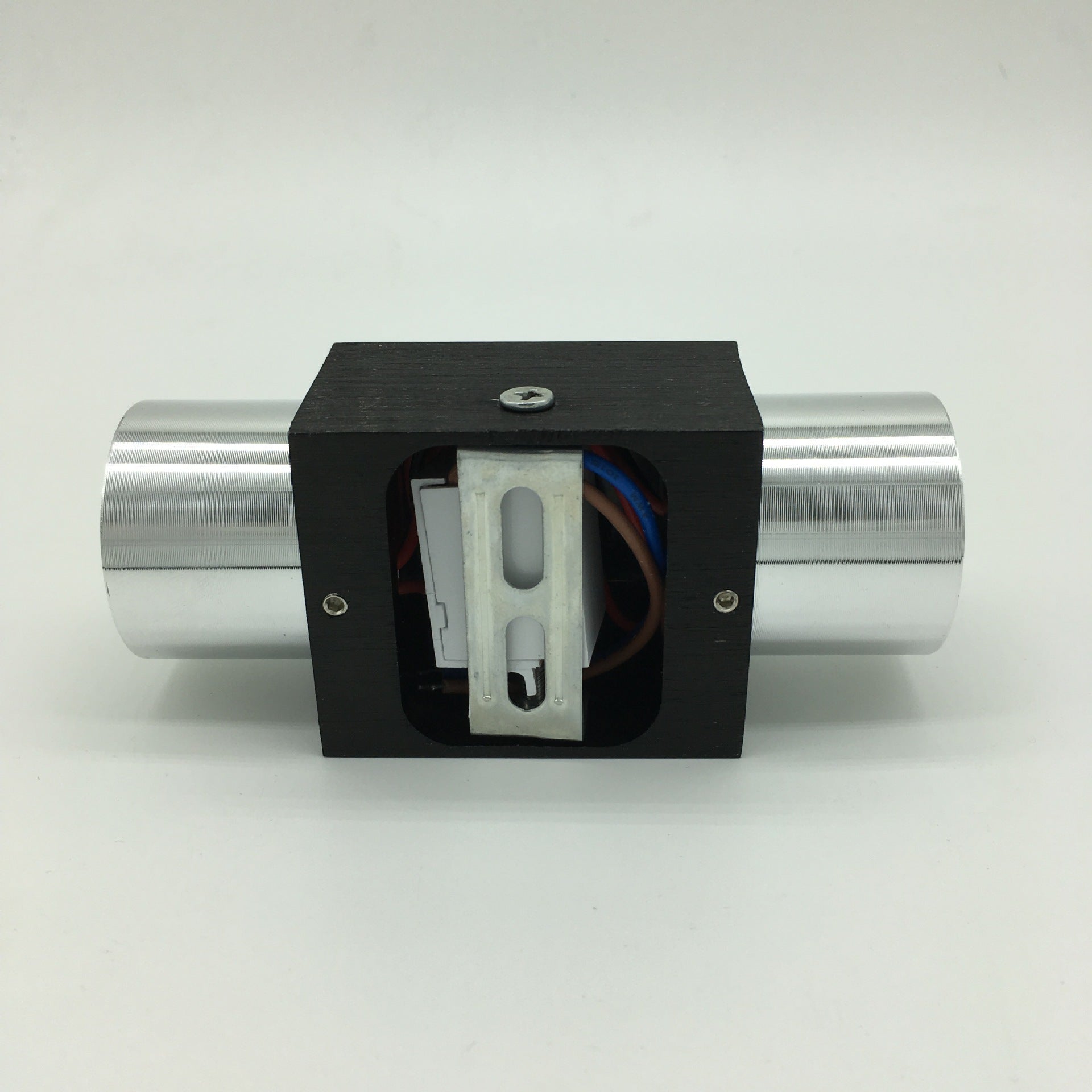 Half Cylinder Shade Wall Lighting Modern Style Metal 2 Lights Sconce Lamp in Chrome