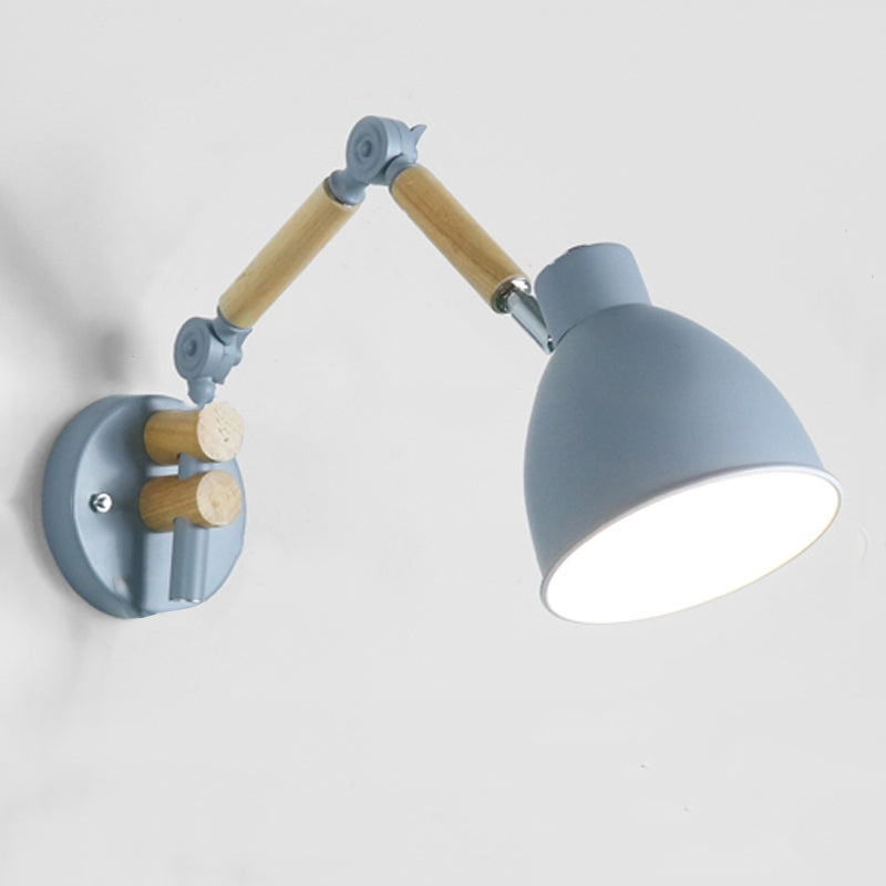 Geometric Shade Swing Arm Wall Lighting Modern Style Metal 1 Light Sconce Lamp