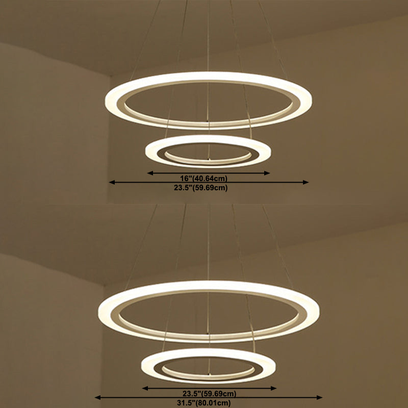 Moderne minimalisme -stijl LED hanger kroonluchter licht acryl hanger verlichting voor woonkamer