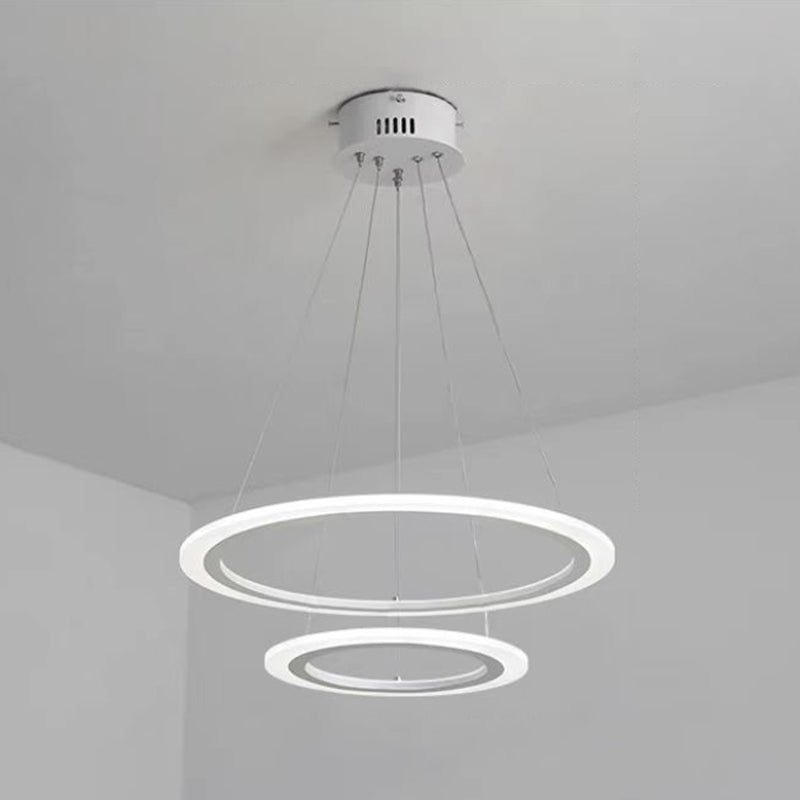 Moderne minimalisme -stijl LED hanger kroonluchter licht acryl hanger verlichting voor woonkamer