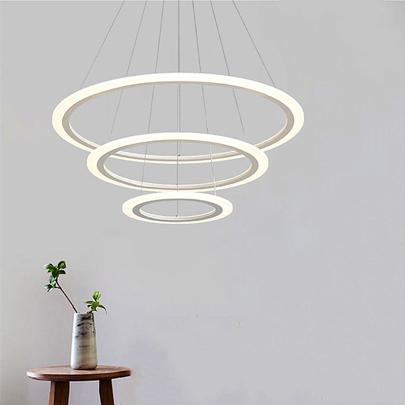 Moderne minimalisme -stijl LED hanger kroonluchter licht acryl hanger verlichting voor woonkamer