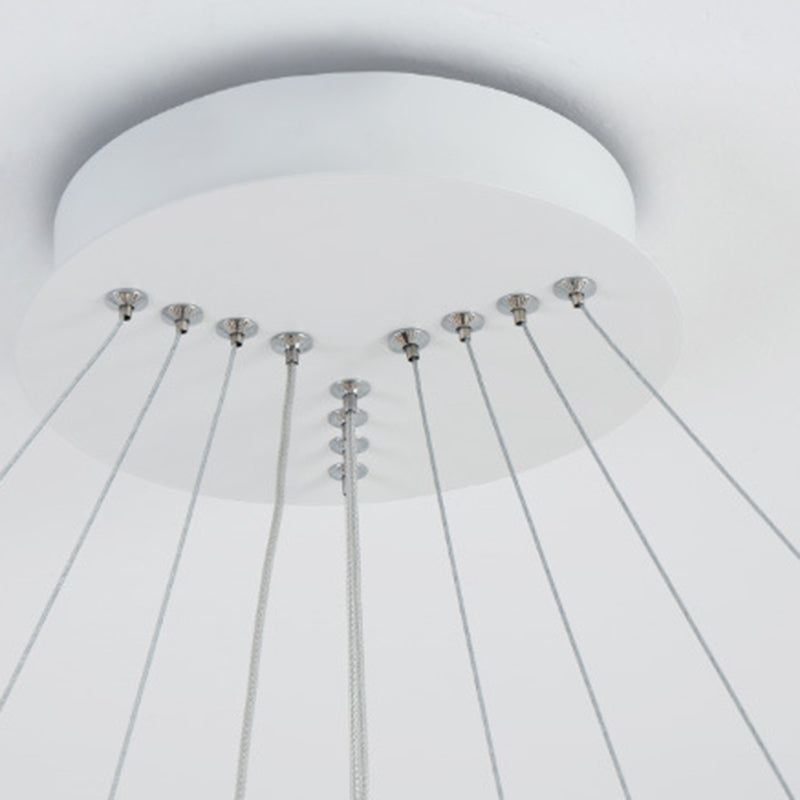 Moderne eenvoudige led hangende kroonluchter licht acrylhangende hanglampen voor eetkamer