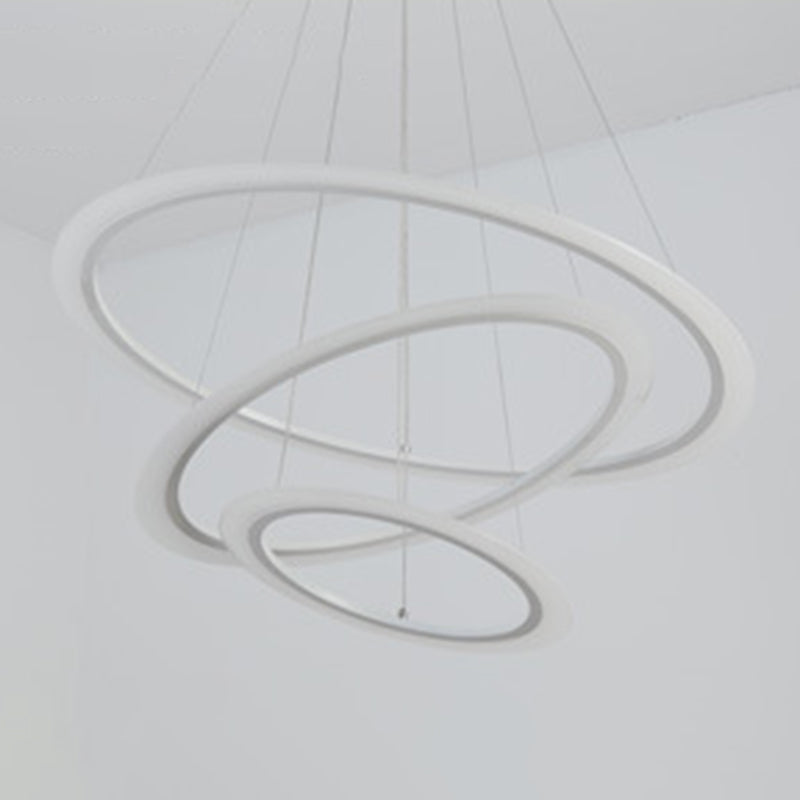 Moderne eenvoudige led hangende kroonluchter licht acrylhangende hanglampen voor eetkamer