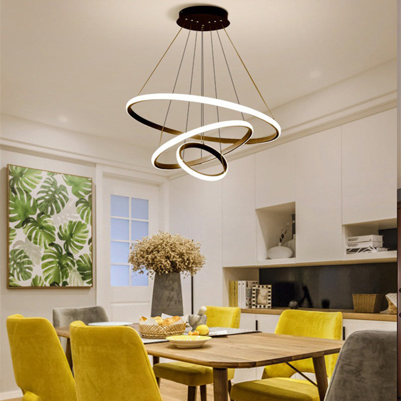 Moderne minimalisme stijl hanger kroonluchter licht metaal 3 licht plafond hanglampje voor woonkamer