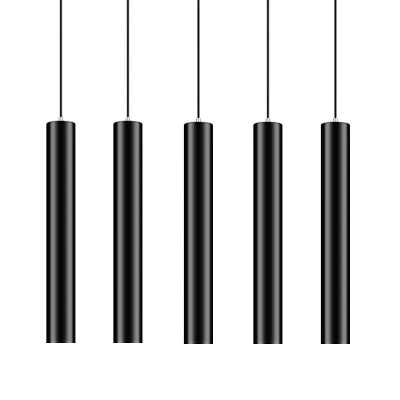 Zylindrisch hängende Anhänger leichte moderne Küche Anhänger Licht im schwarzen Finish