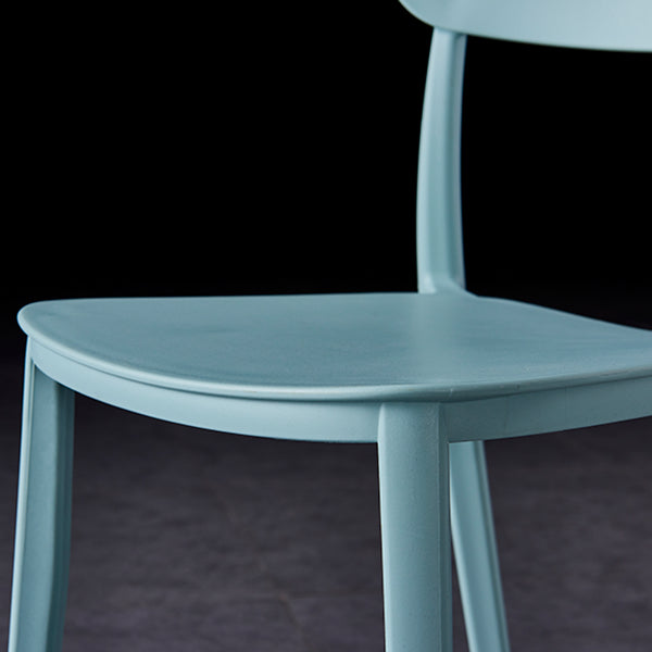 Sillas de comedor de plástico de estilo moderno, respaldo abierto, sillas laterales para cocina