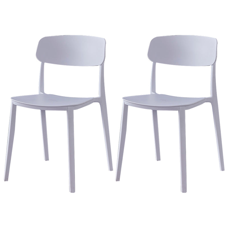 Sillas de comedor de plástico de estilo moderno, respaldo abierto, sillas laterales para cocina