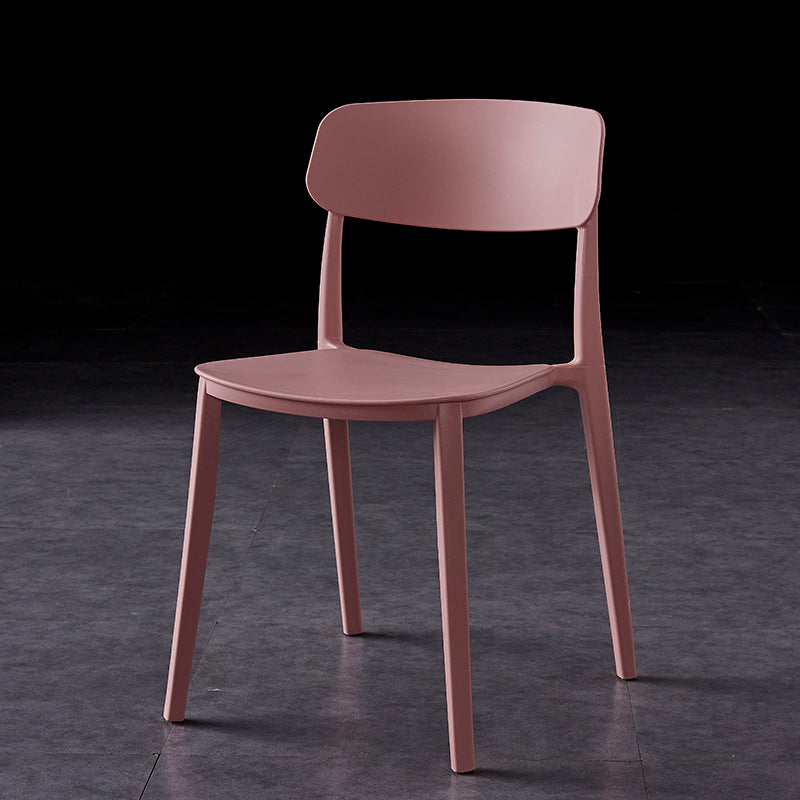 Sillas de comedor de plástico de estilo moderno, respaldo abierto, sillas laterales para cocina