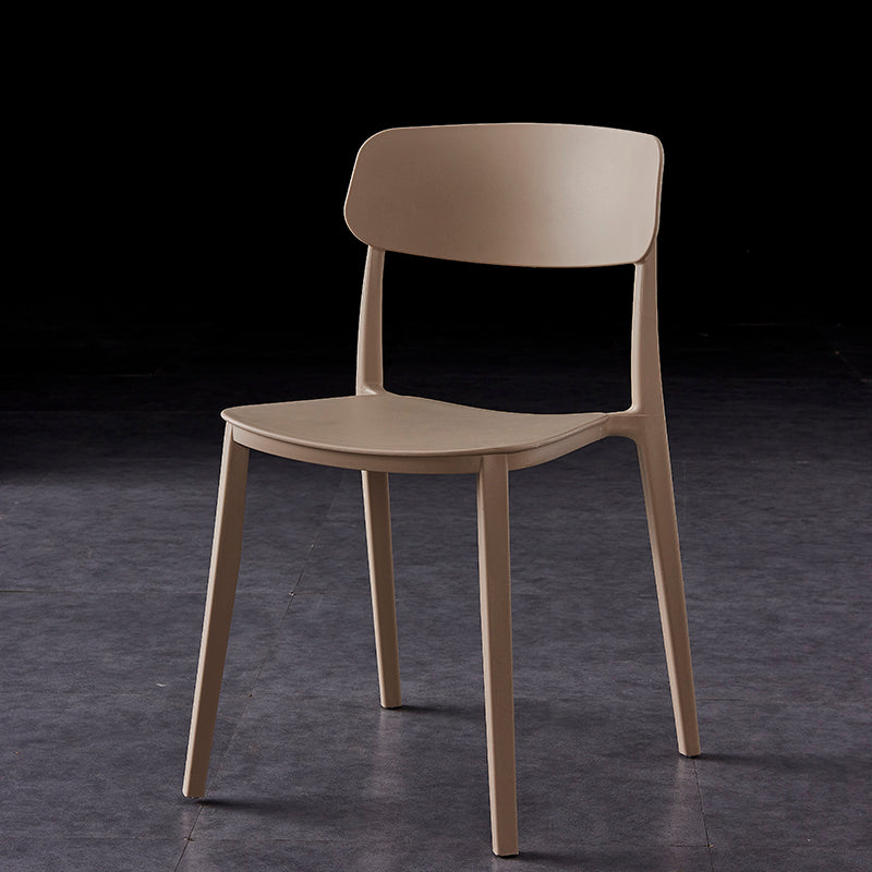 Sillas de comedor de plástico de estilo moderno, respaldo abierto, sillas laterales para cocina