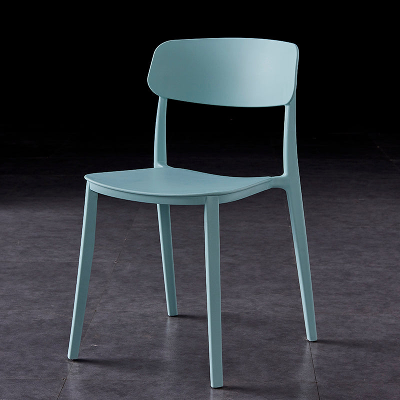 Sillas de comedor de plástico de estilo moderno, respaldo abierto, sillas laterales para cocina