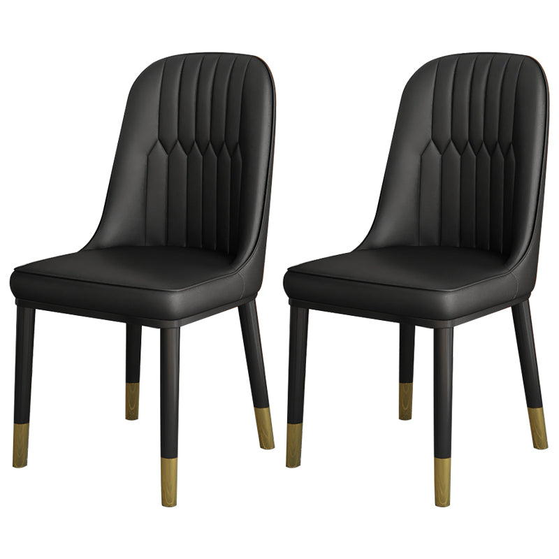 Chaise d'appoint scandinave à dossier solide, chaise de salle à manger rembourrée en métal