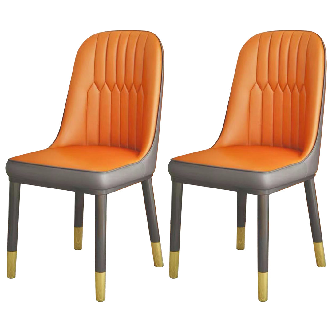 Chaise d'appoint scandinave à dossier solide, chaise de salle à manger rembourrée en métal