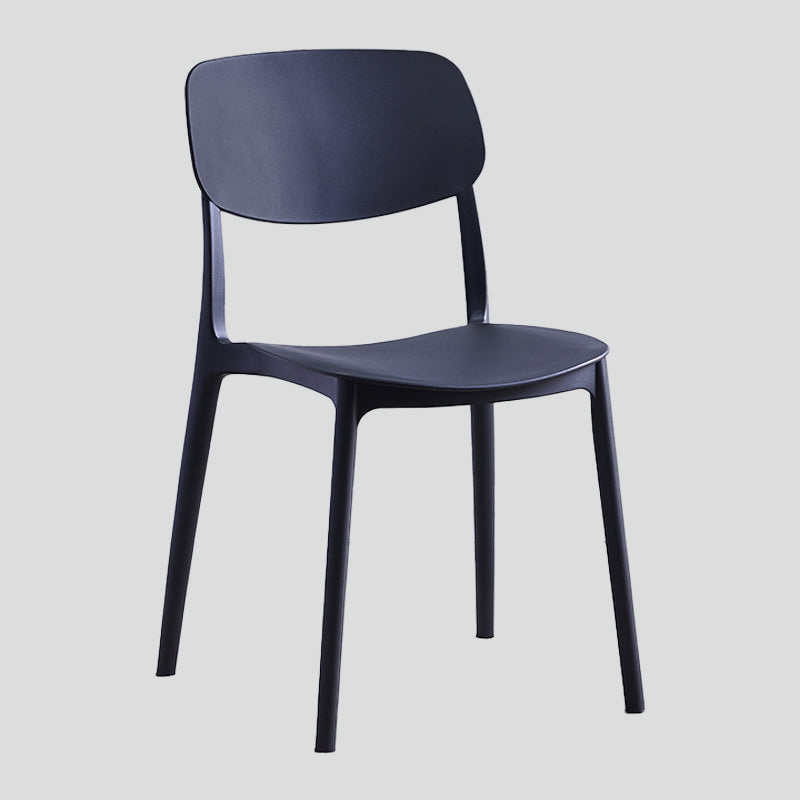 Sillas de comedor de plástico de estilo contemporáneo, respaldo abierto, silla lateral para cocina
