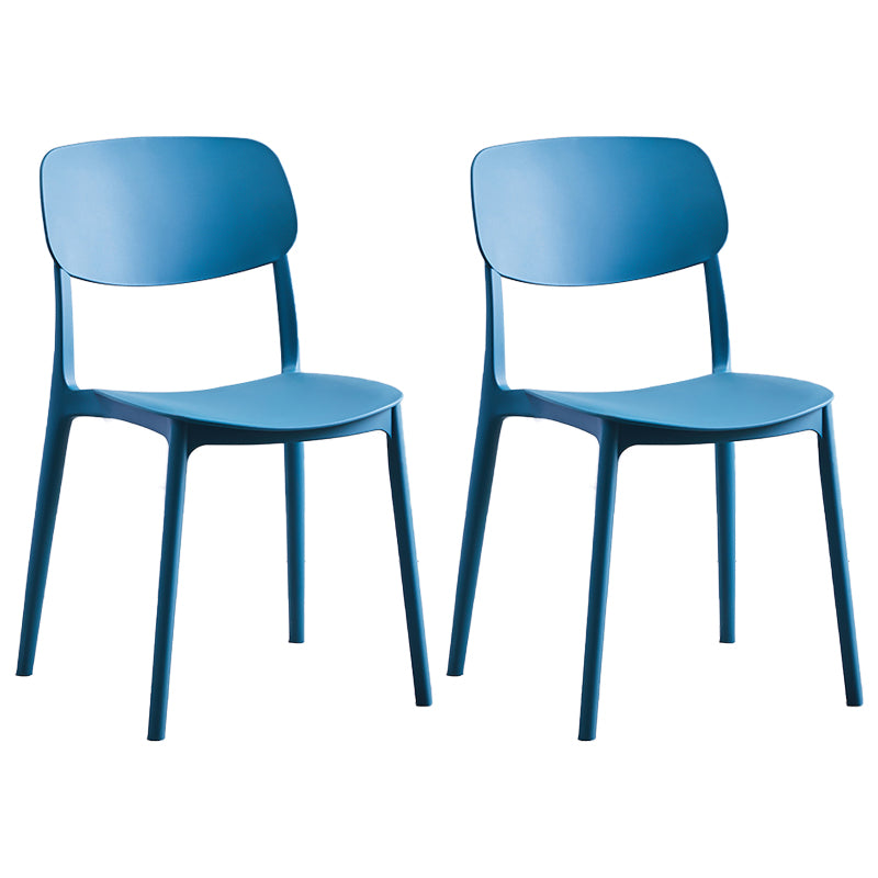 Sillas de comedor de plástico de estilo contemporáneo, respaldo abierto, silla lateral para cocina