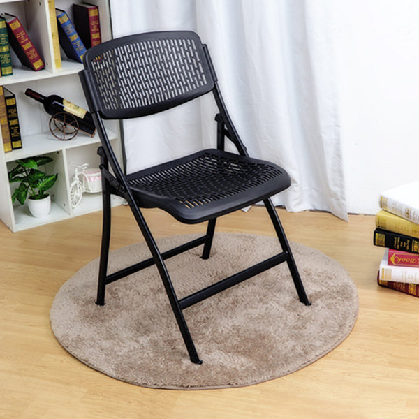 Chaise d'intérieur et d'extérieur moderne en métal et plastique, chaise d'appoint de salle à manger à dossier ouvert sans accoudoirs