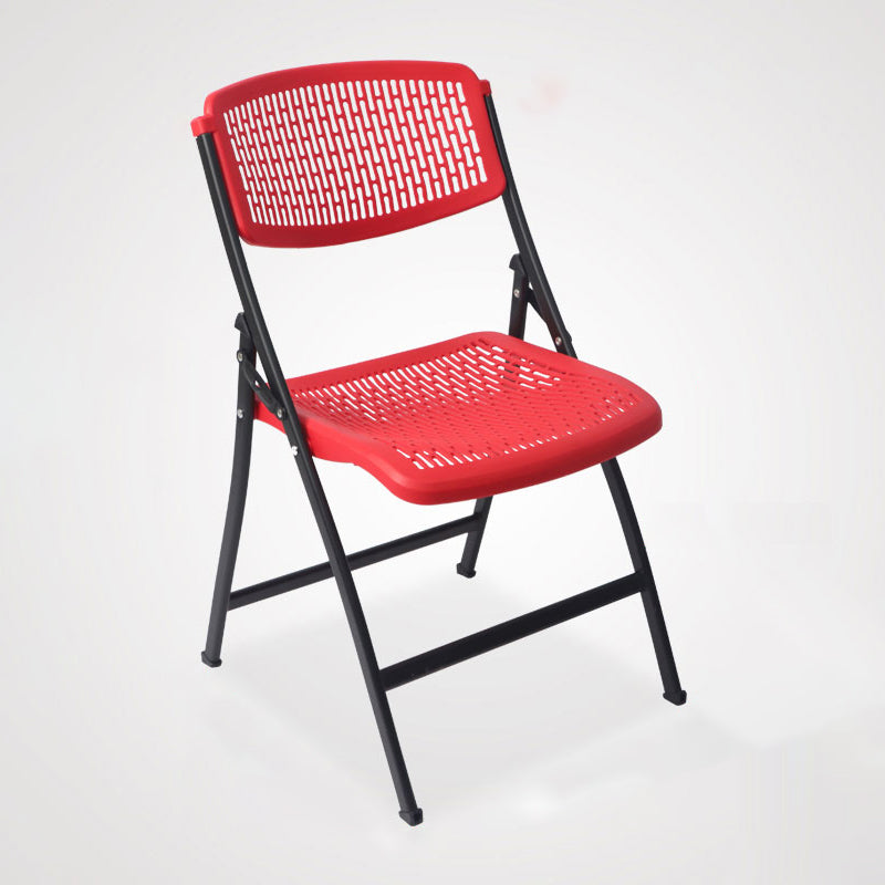 Chaise d'intérieur et d'extérieur moderne en métal et plastique, chaise d'appoint de salle à manger à dossier ouvert sans accoudoirs