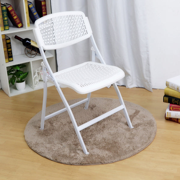 Chaise d'intérieur et d'extérieur moderne en métal et plastique, chaise d'appoint de salle à manger à dossier ouvert sans accoudoirs