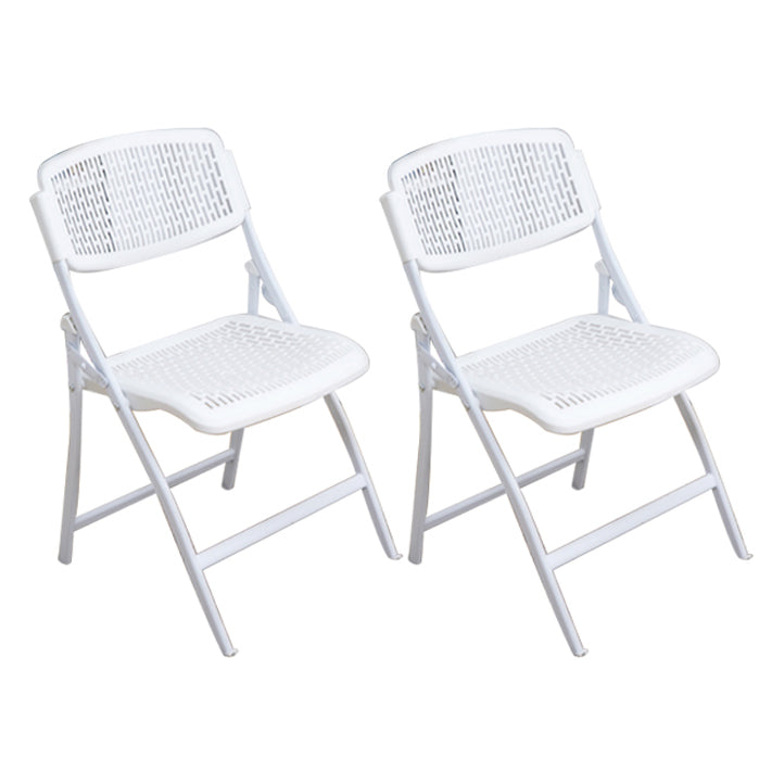Chaise d'intérieur et d'extérieur moderne en métal et plastique, chaise d'appoint de salle à manger à dossier ouvert sans accoudoirs