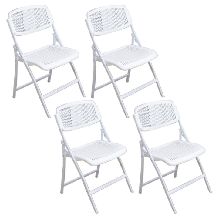 Chaise d'intérieur et d'extérieur moderne en métal et plastique, chaise d'appoint de salle à manger à dossier ouvert sans accoudoirs