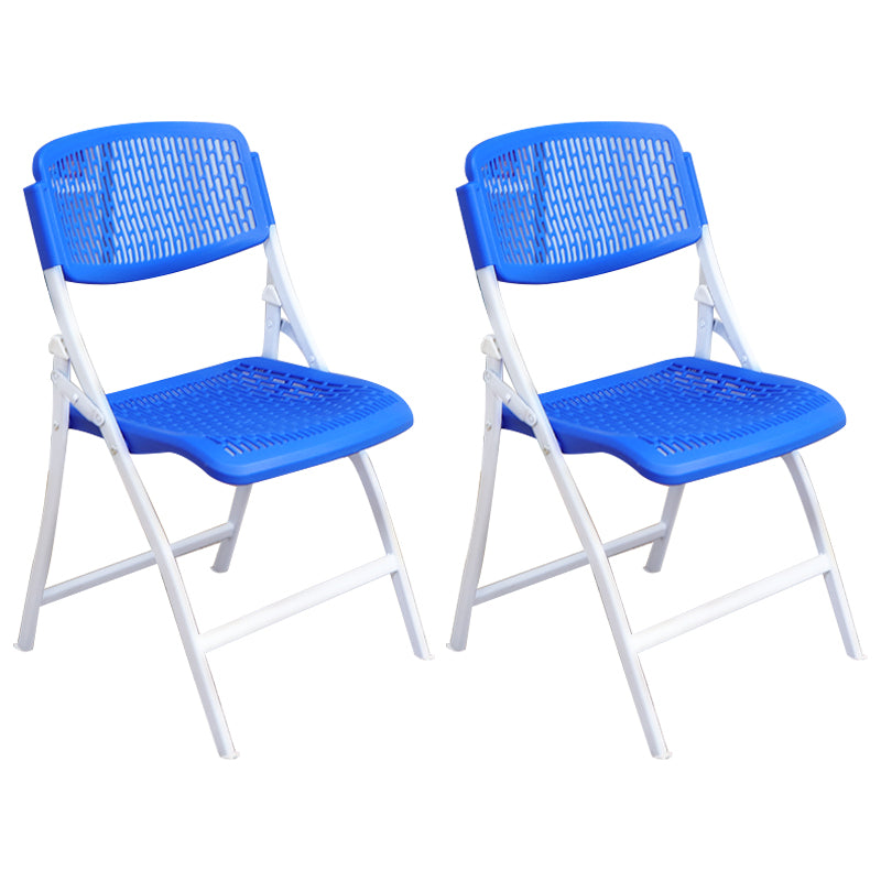 Chaise d'intérieur et d'extérieur moderne en métal et plastique, chaise d'appoint de salle à manger à dossier ouvert sans accoudoirs