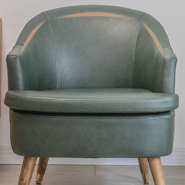Minimalist Style Upholstered Side Chair Solid Back Arm Single Dining Side Chair for Home