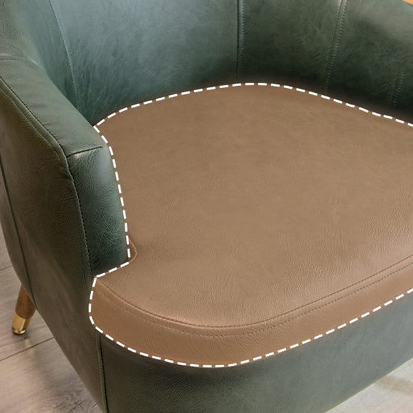 Minimalist Style Upholstered Side Chair Solid Back Arm Single Dining Side Chair for Home