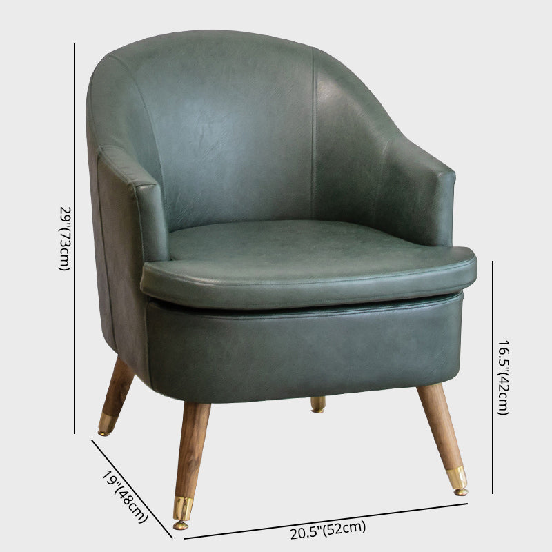 Minimalist Style Upholstered Side Chair Solid Back Arm Single Dining Side Chair for Home