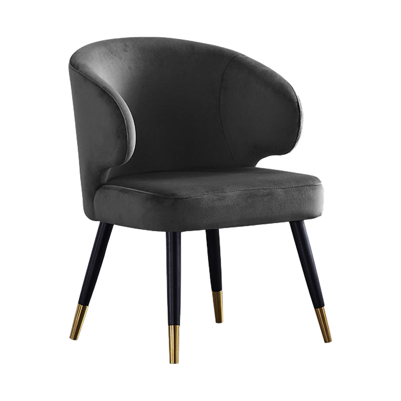 Chaises de salle à manger à oreilles de style moderne Chaises de salle à manger rembourrées en velours pour un usage domestique (Ensemble de 2)